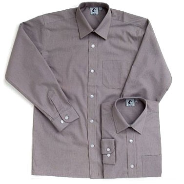 Grey Long Sleeve Shirts - Twin Pack (7020)